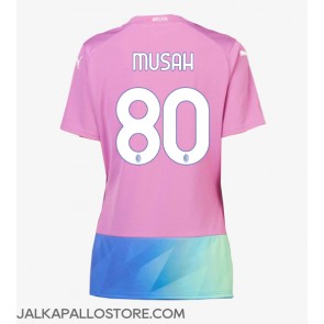 AC Milan Yunus Musah #80 Kolmaspaita Naisten 2023-24 Lyhythihainen